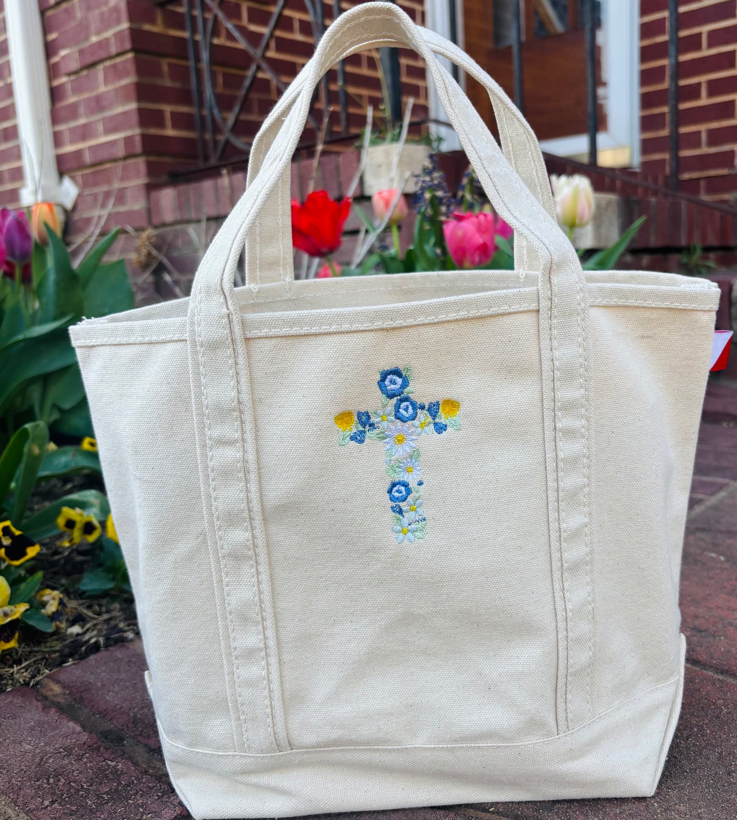 Custom Monogram Small Canvas Tote Bag | Personalized Initial Tote | Bridesmaid Gift, Grad Gift, Everyday Carry Bag