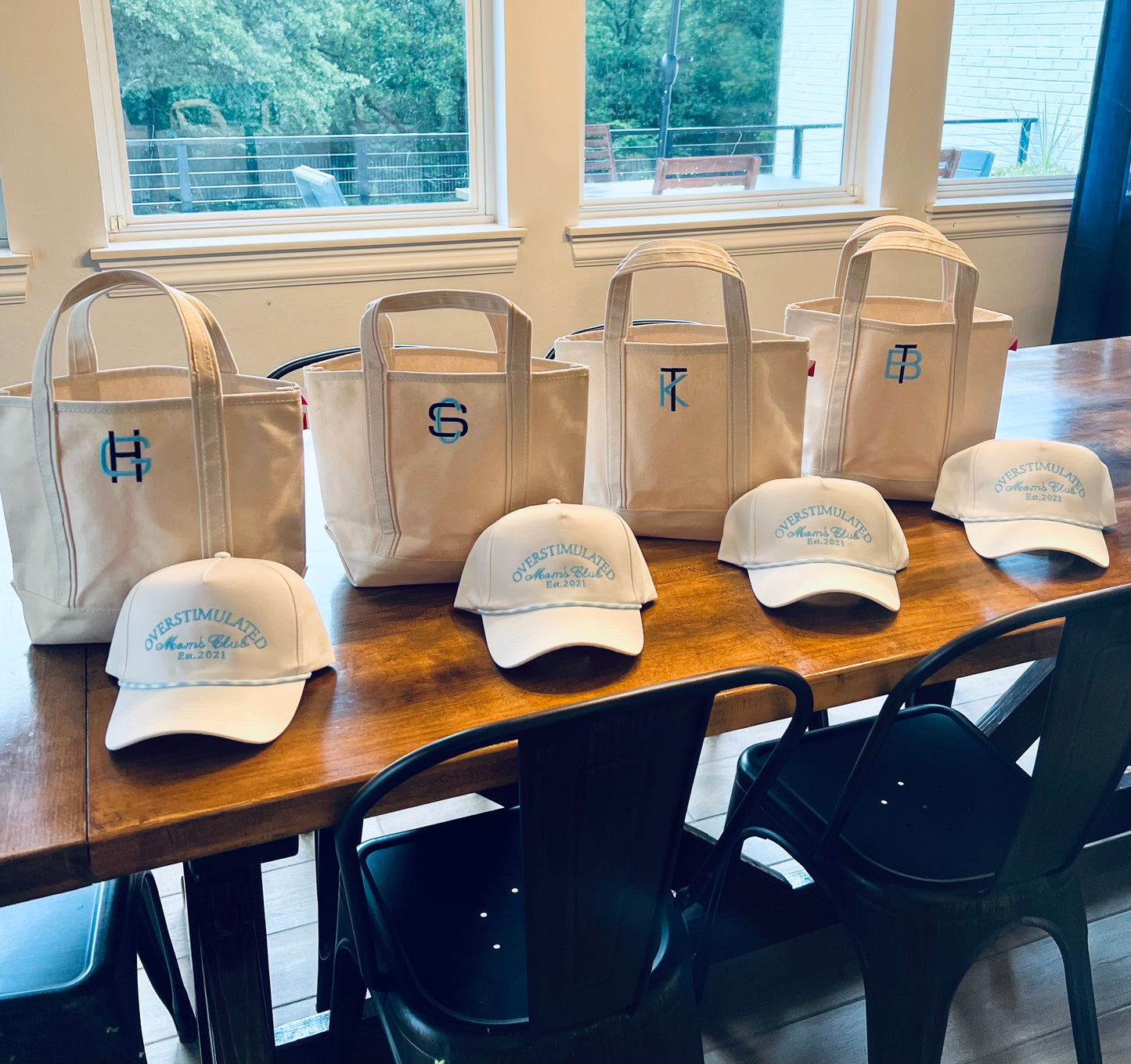 Custom Monogram Small Canvas Tote Bag | Personalized Initial Tote | Bridesmaid Gift, Grad Gift, Everyday Carry Bag