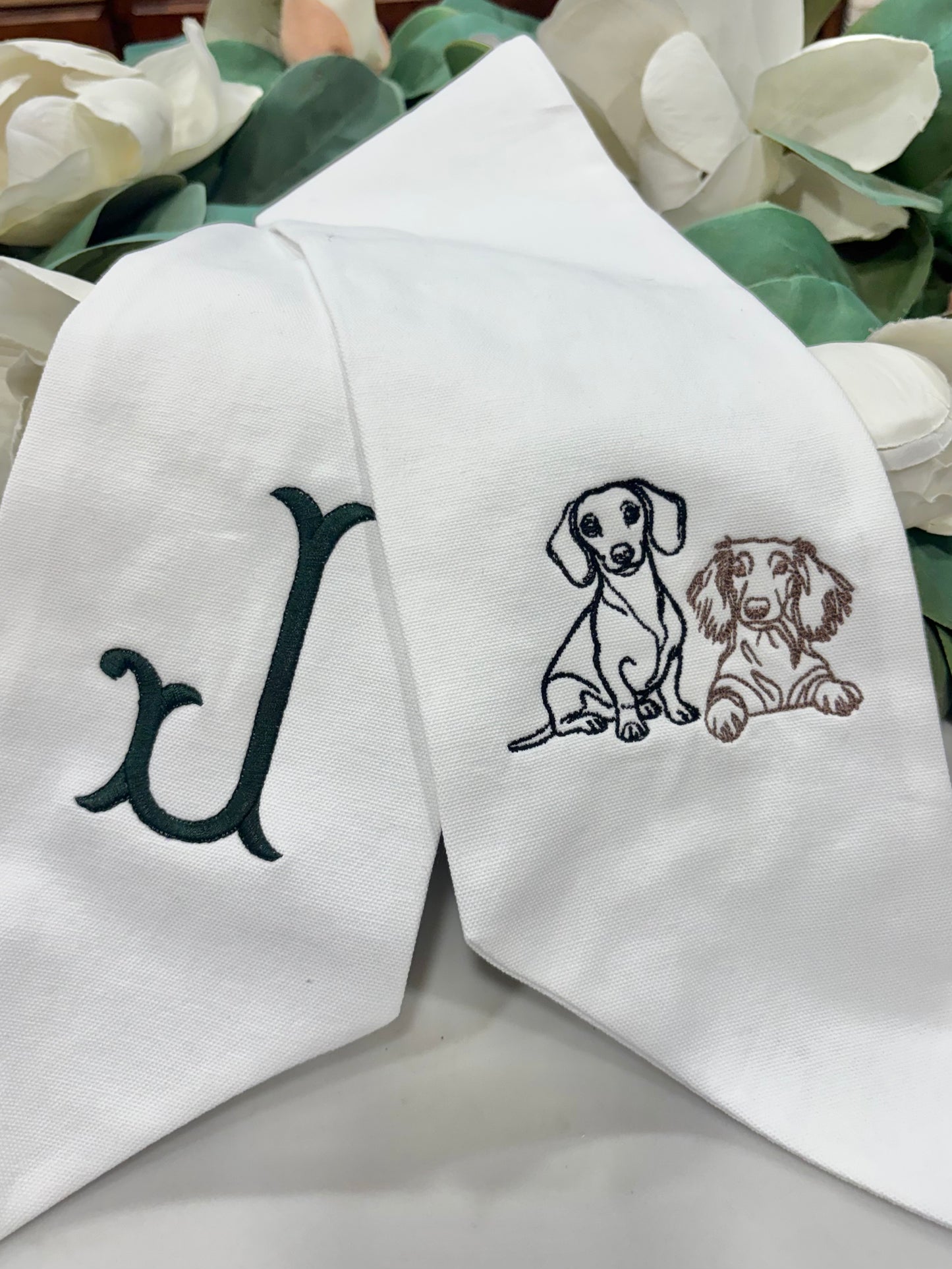 Custom Dog Breed Wreath Sash