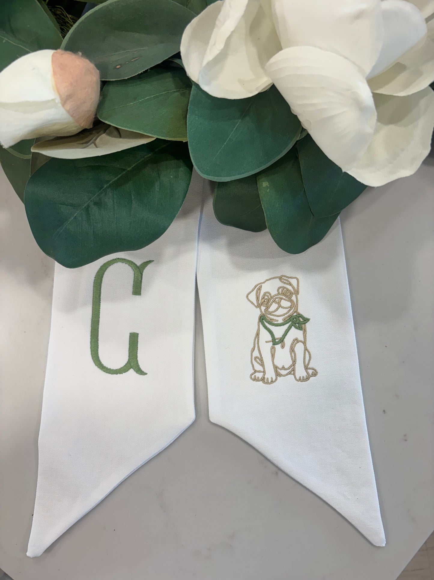 Custom Dog Breed Wreath Sash