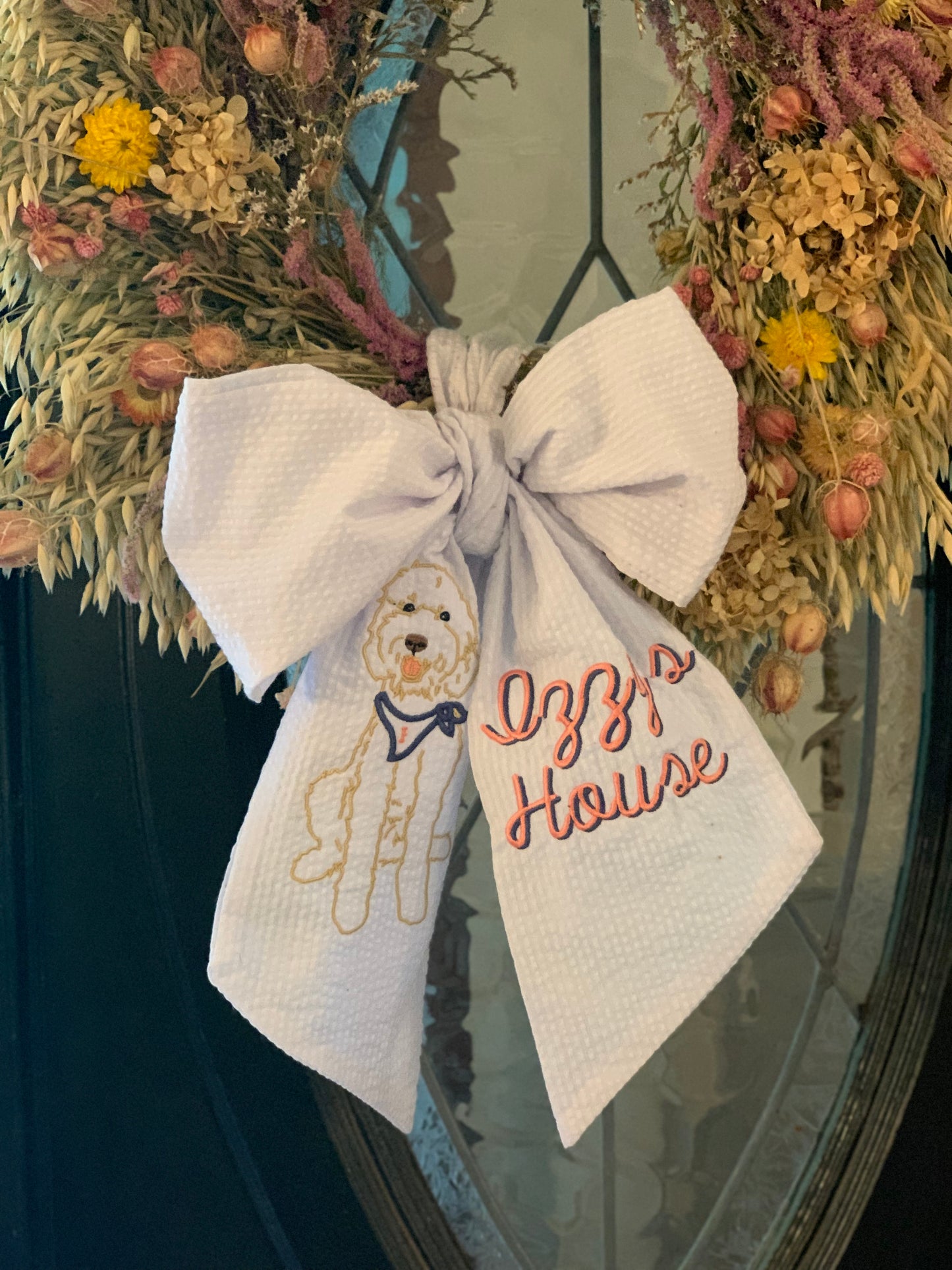 Custom Dog Breed Wreath Sash