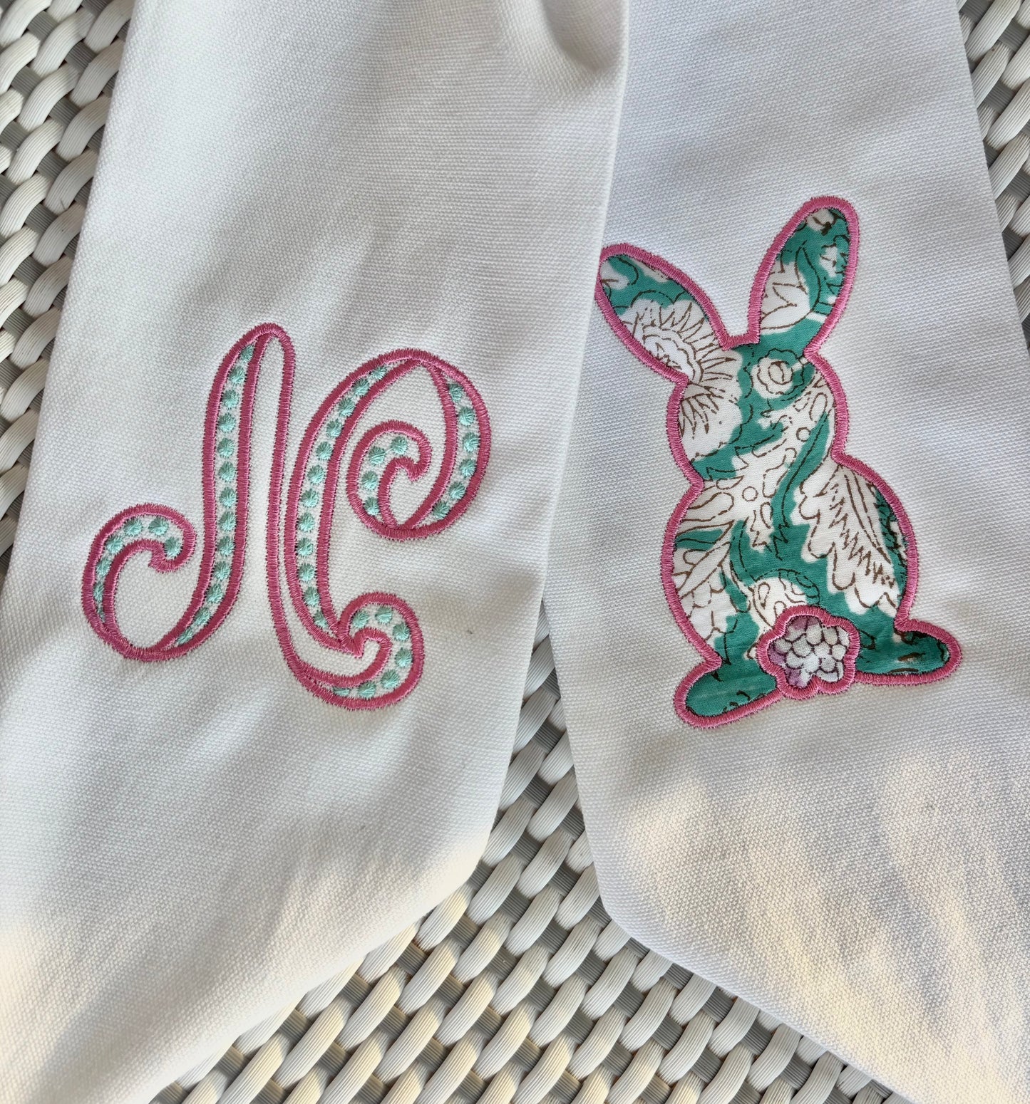 Appliqué Bunny Wreath Sash