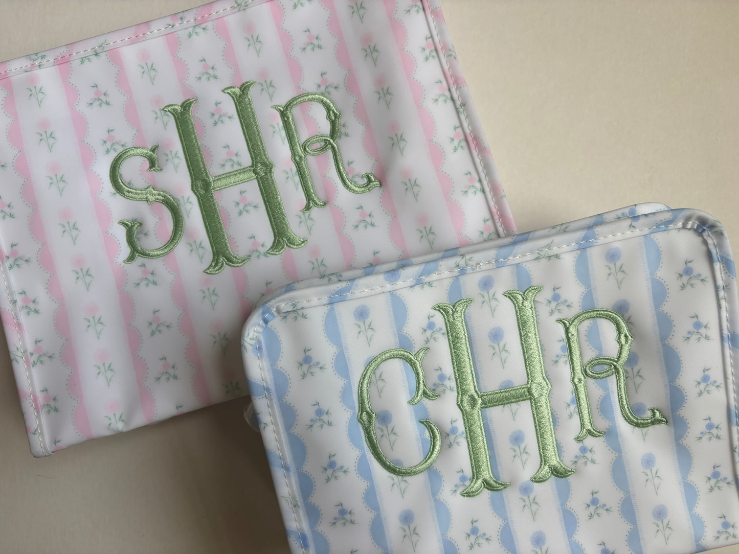 TRVL Medium Roadie Pouch | Personalized Monogram Cosmetic Bag | Multiple Patterns Available