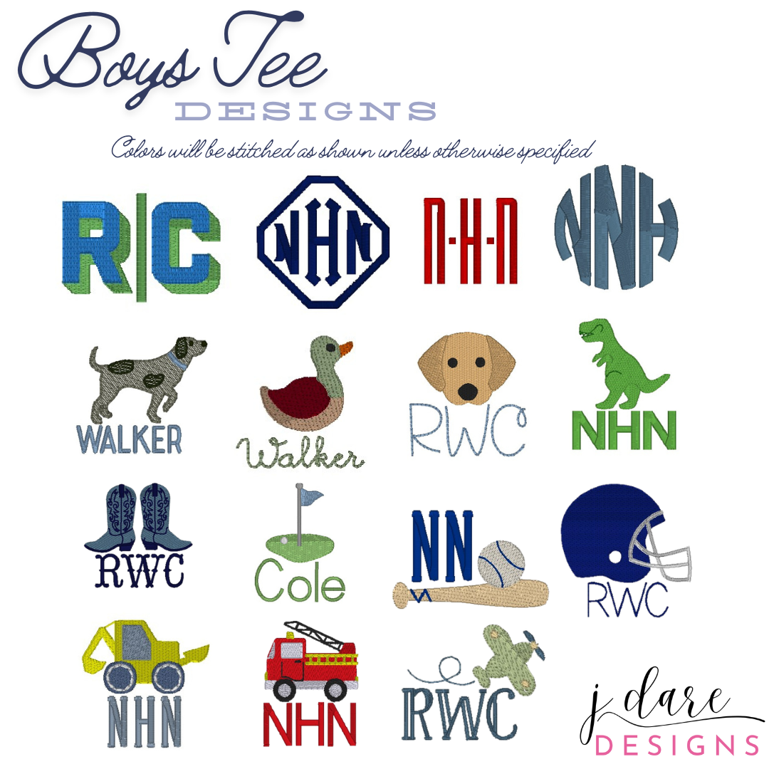 Boys Mini Monogram Tee