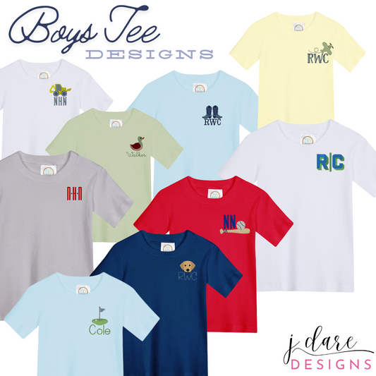 Boys Mini Monogram Tee